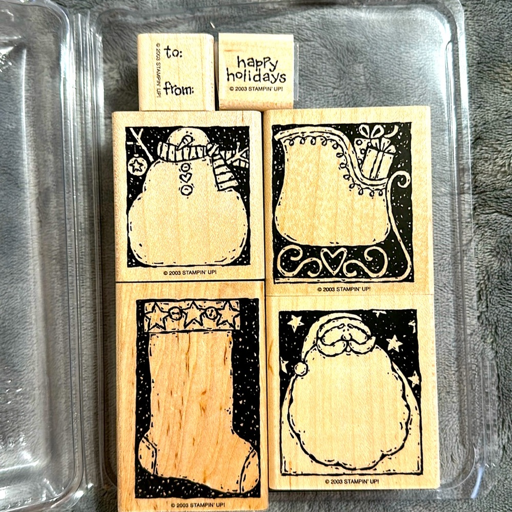 Stamping’ Up Christmas tags stamps